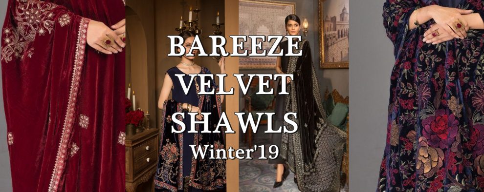 bareeze velvet shawls cover