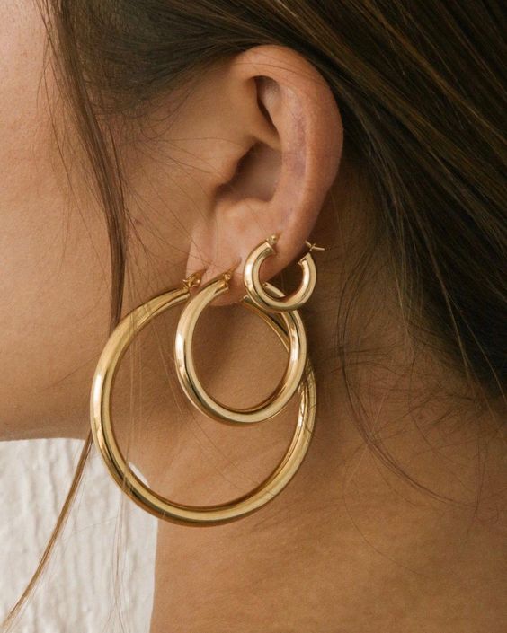 medium hoop earrings