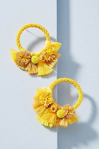 bright yellow earrings